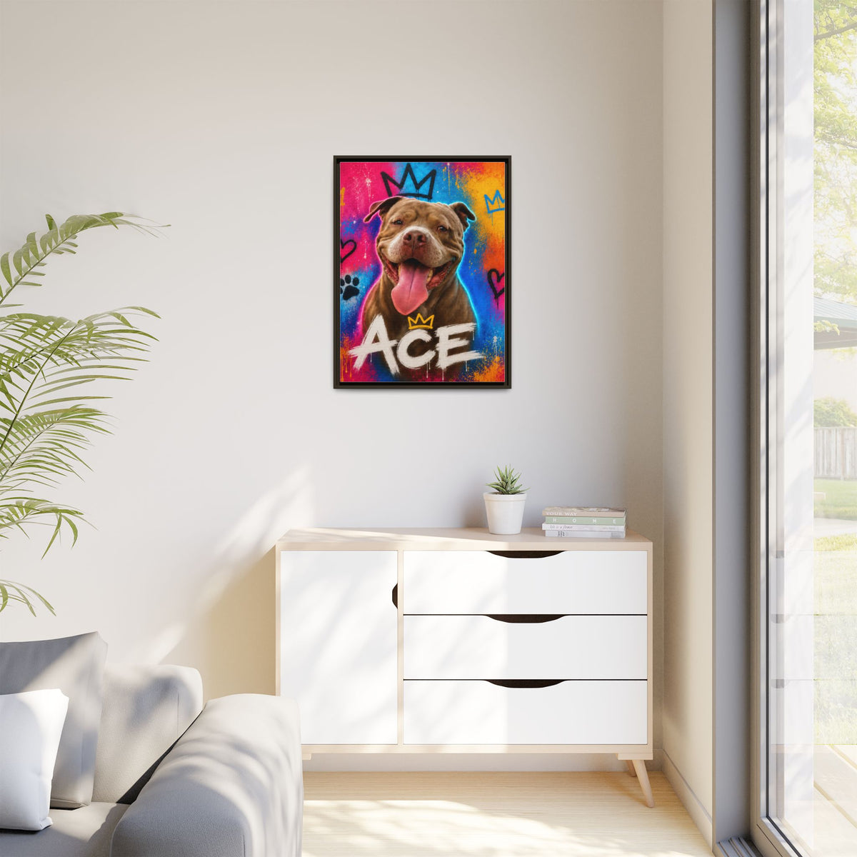 Street Art Custom Pet Framed Canvas