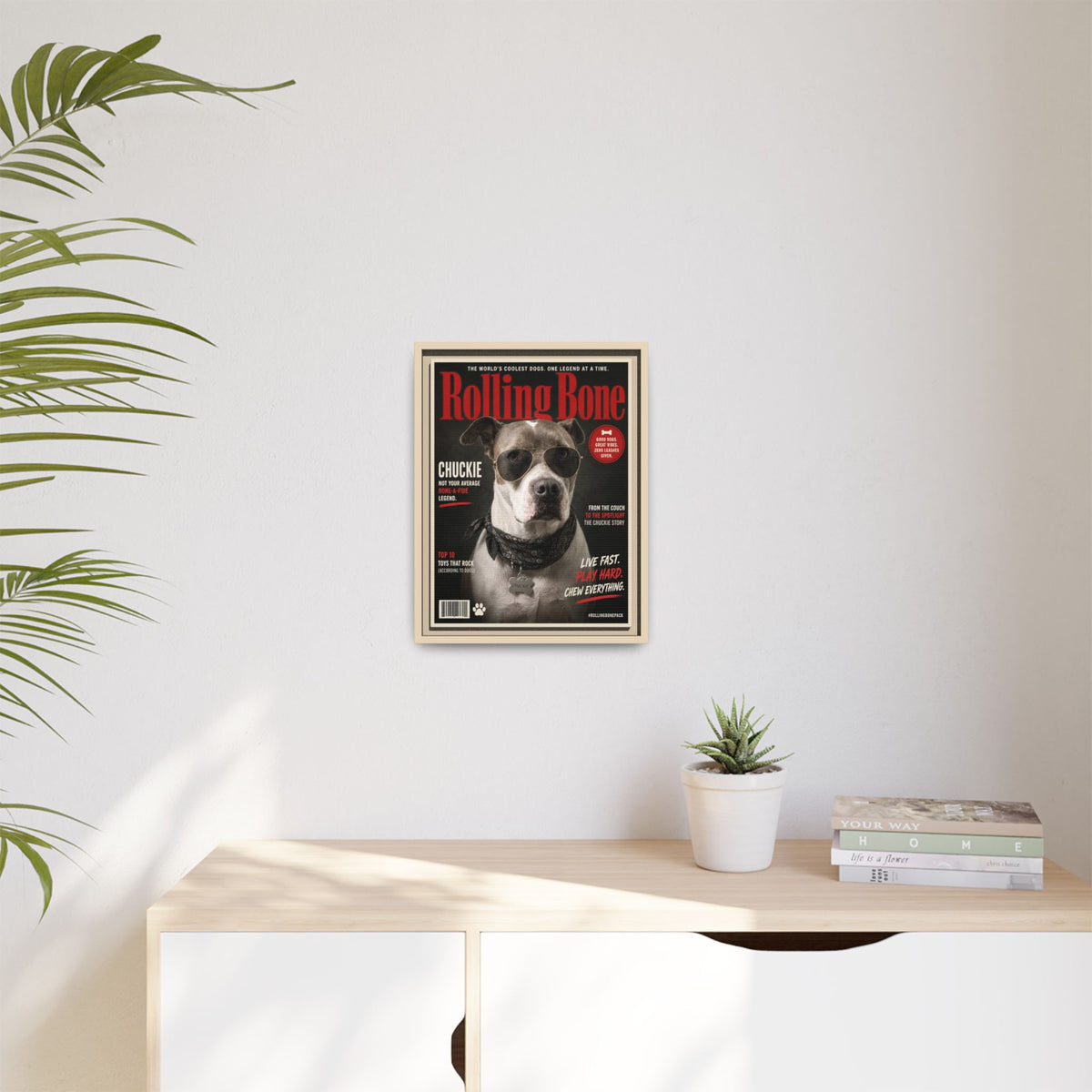 Rolling Bone Magazine Custom Pet Framed Canvas