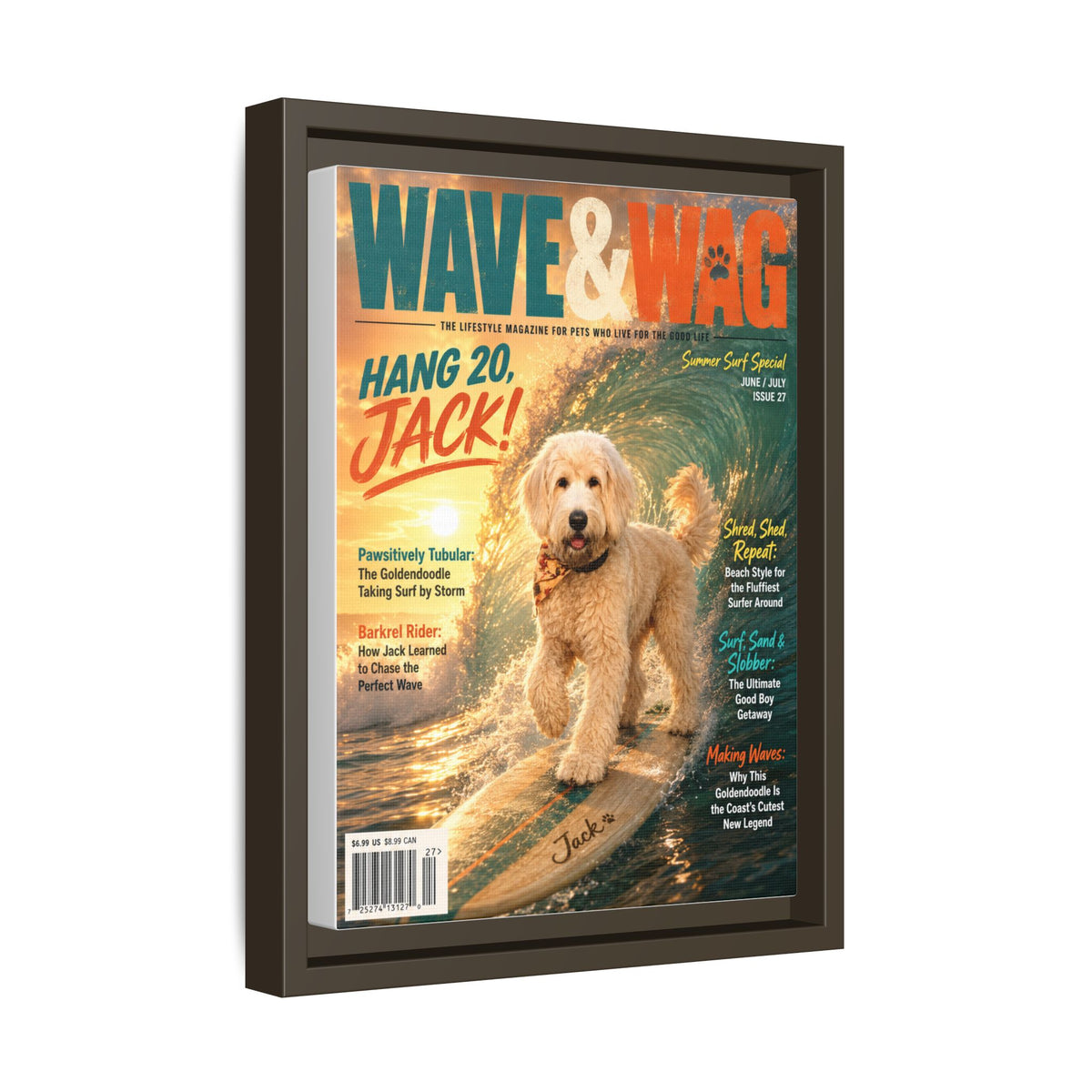 Wave & Wag Custom Pet Framed Canvas