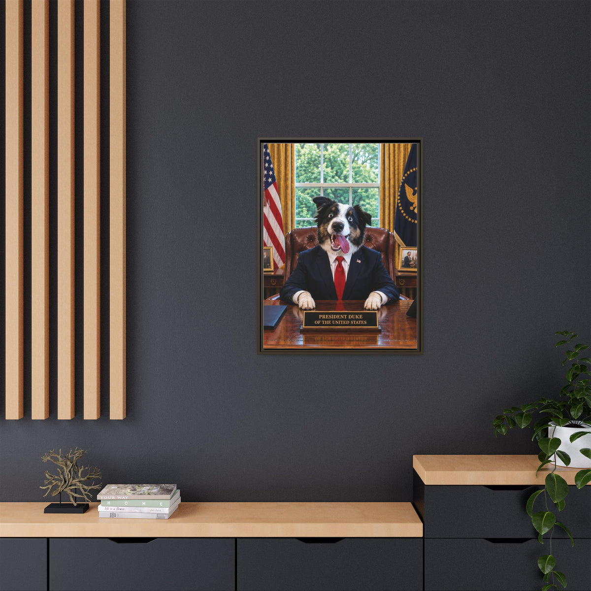 President Custom Pet Framed Canvas
