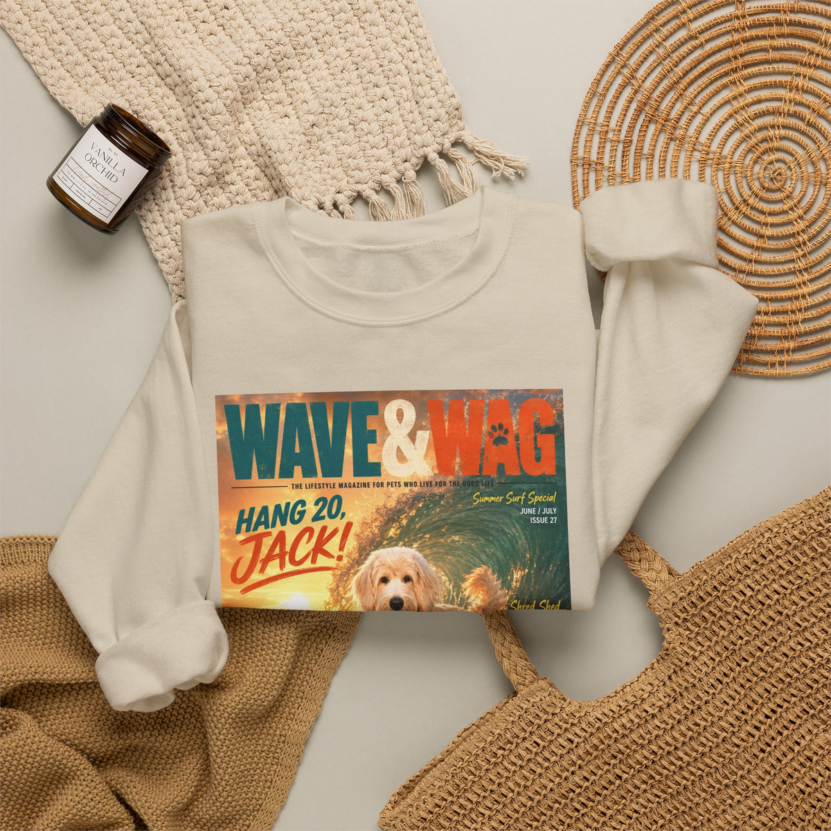 Wave & Wag Custom Pet Crewneck