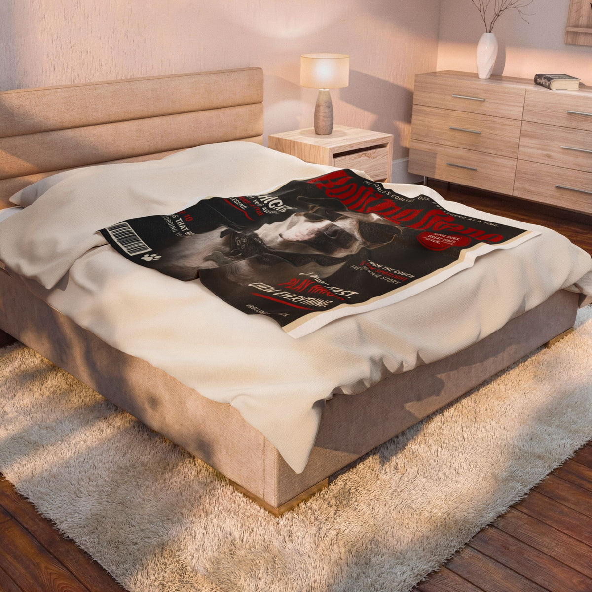 Rolling Bone Magazine Custom Pet Blanket