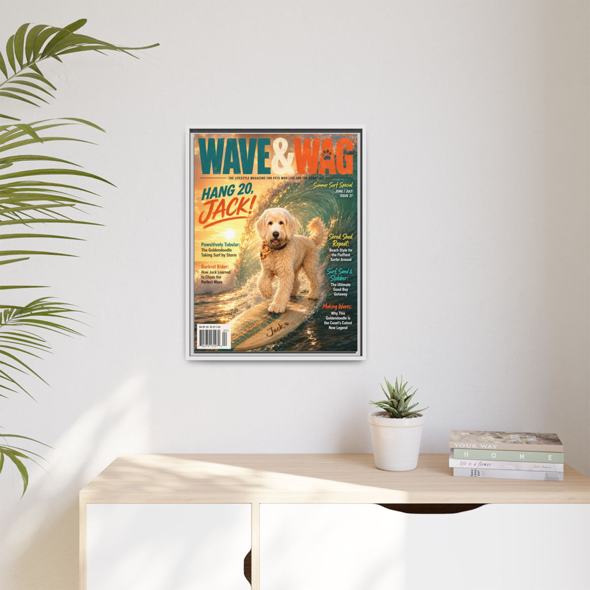 Wave & Wag Custom Pet Framed Canvas