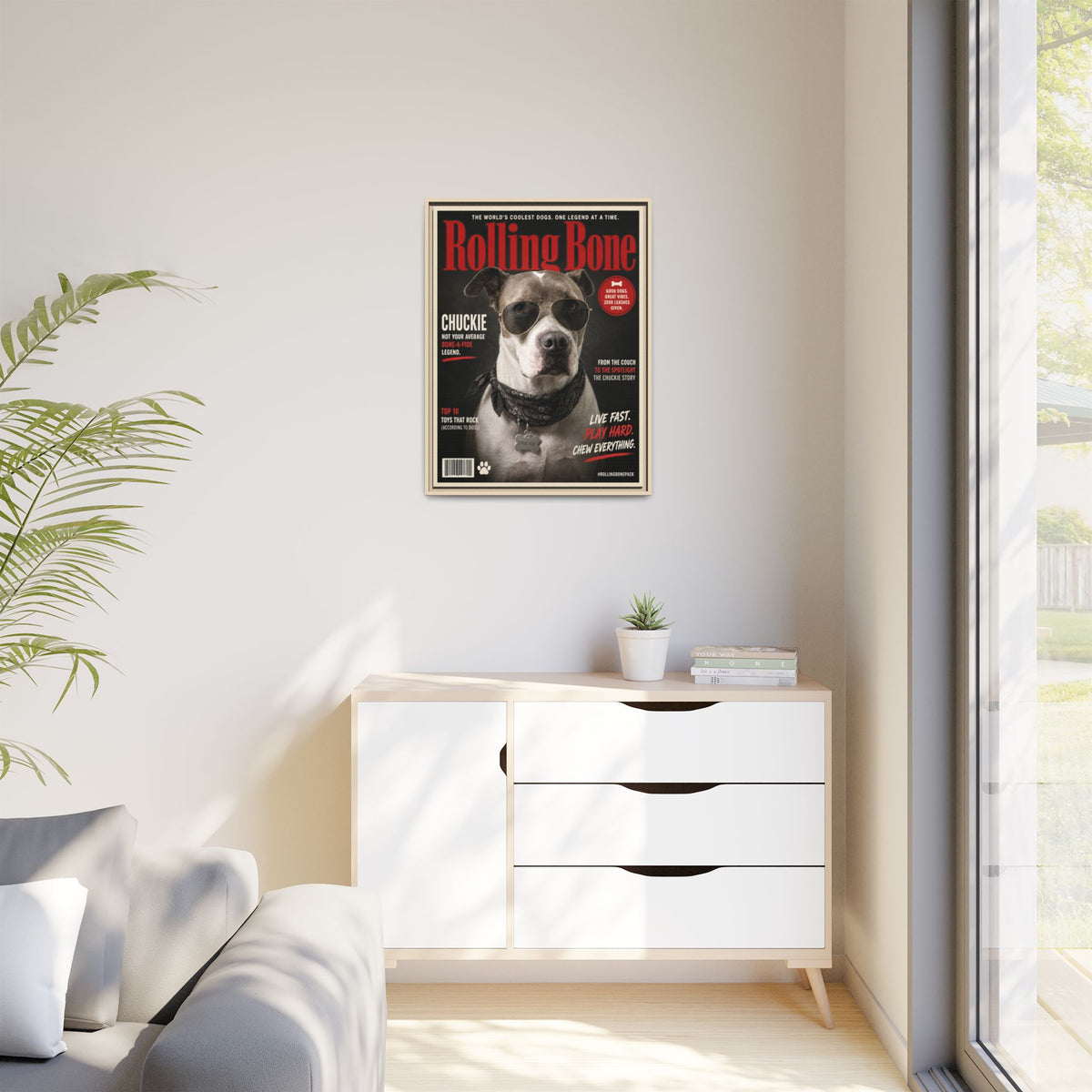 Rolling Bone Magazine Custom Pet Framed Canvas