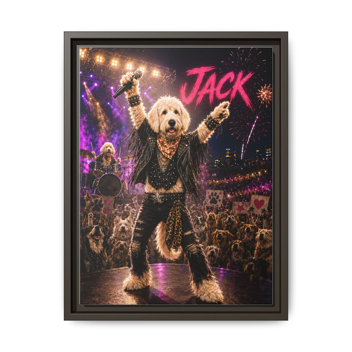 Rockstar Custom Pet Framed Canvas