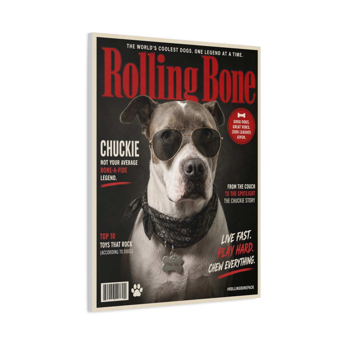 Rolling Bone Magazine Custom Pet Canvas