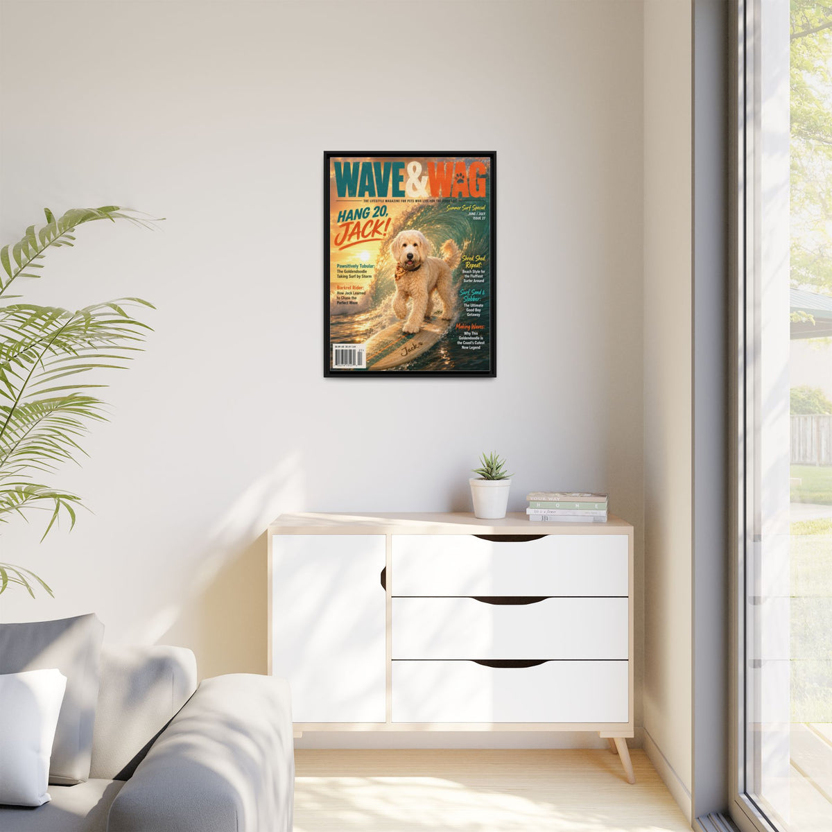 Wave & Wag Custom Pet Framed Canvas