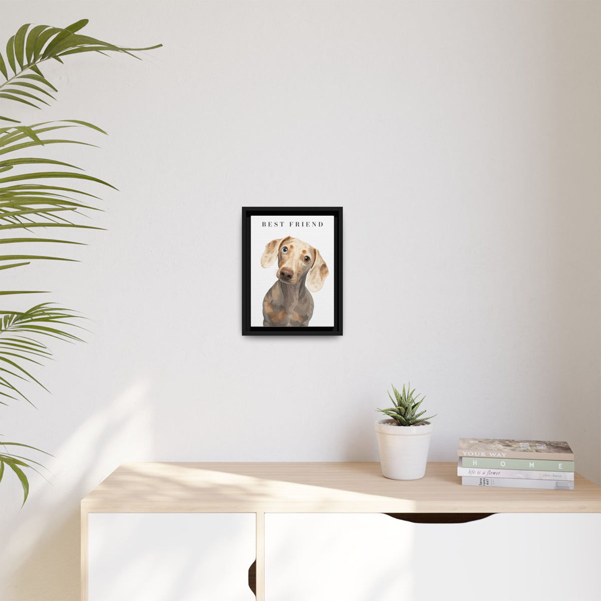 Modern Portrait Custom Pet Framed Canvas
