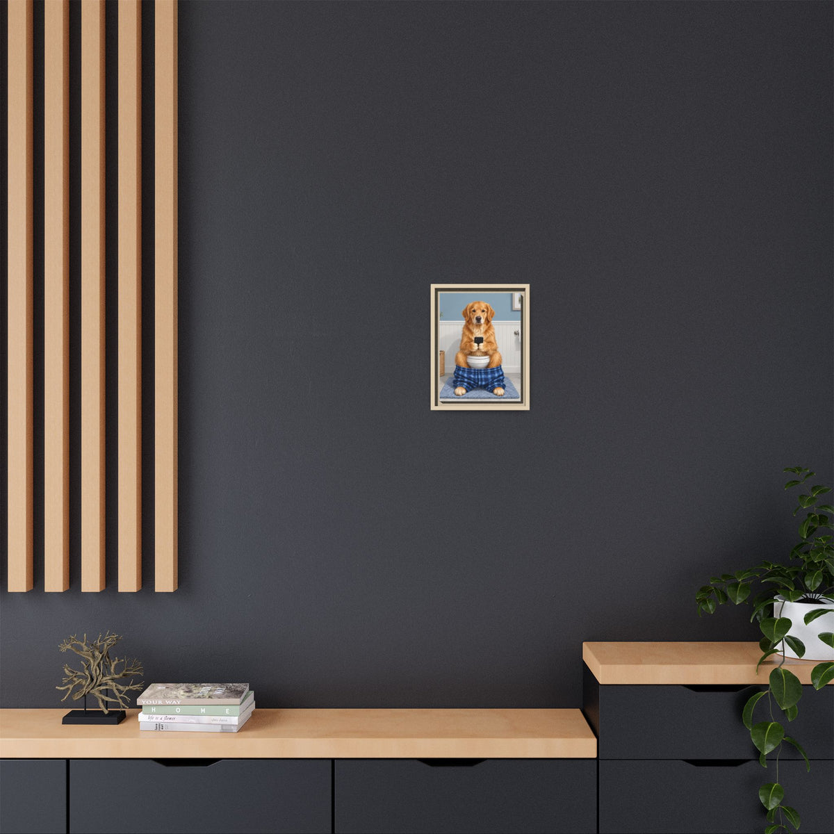 Sit & Scroll Custom Pet Framed Canvas