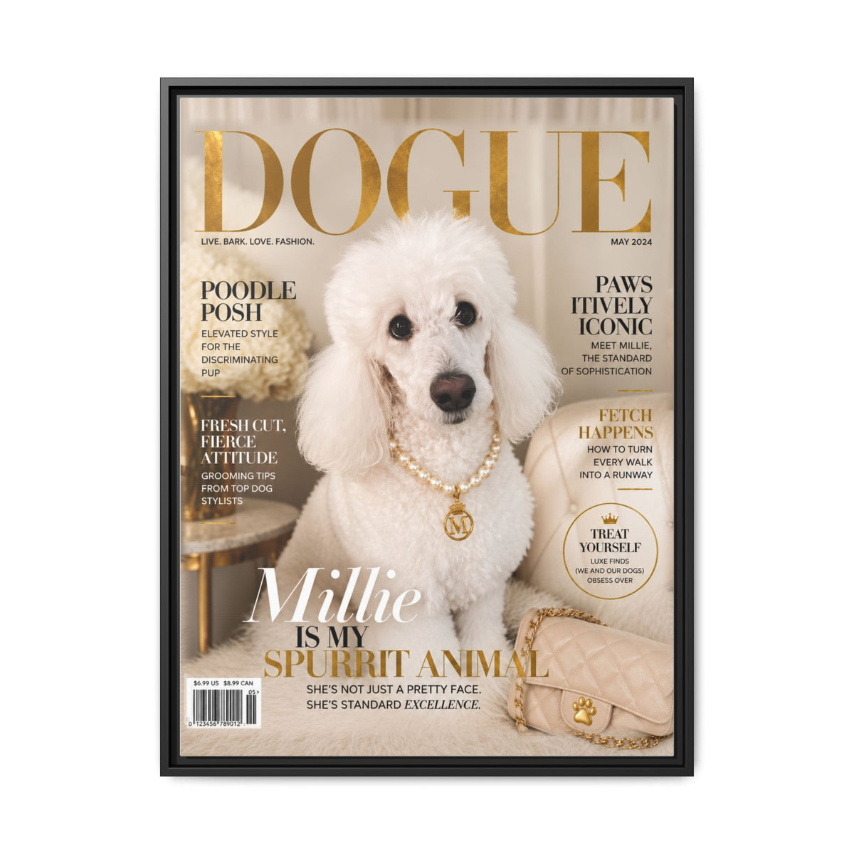 Dogue Custom Pet Framed Canvas