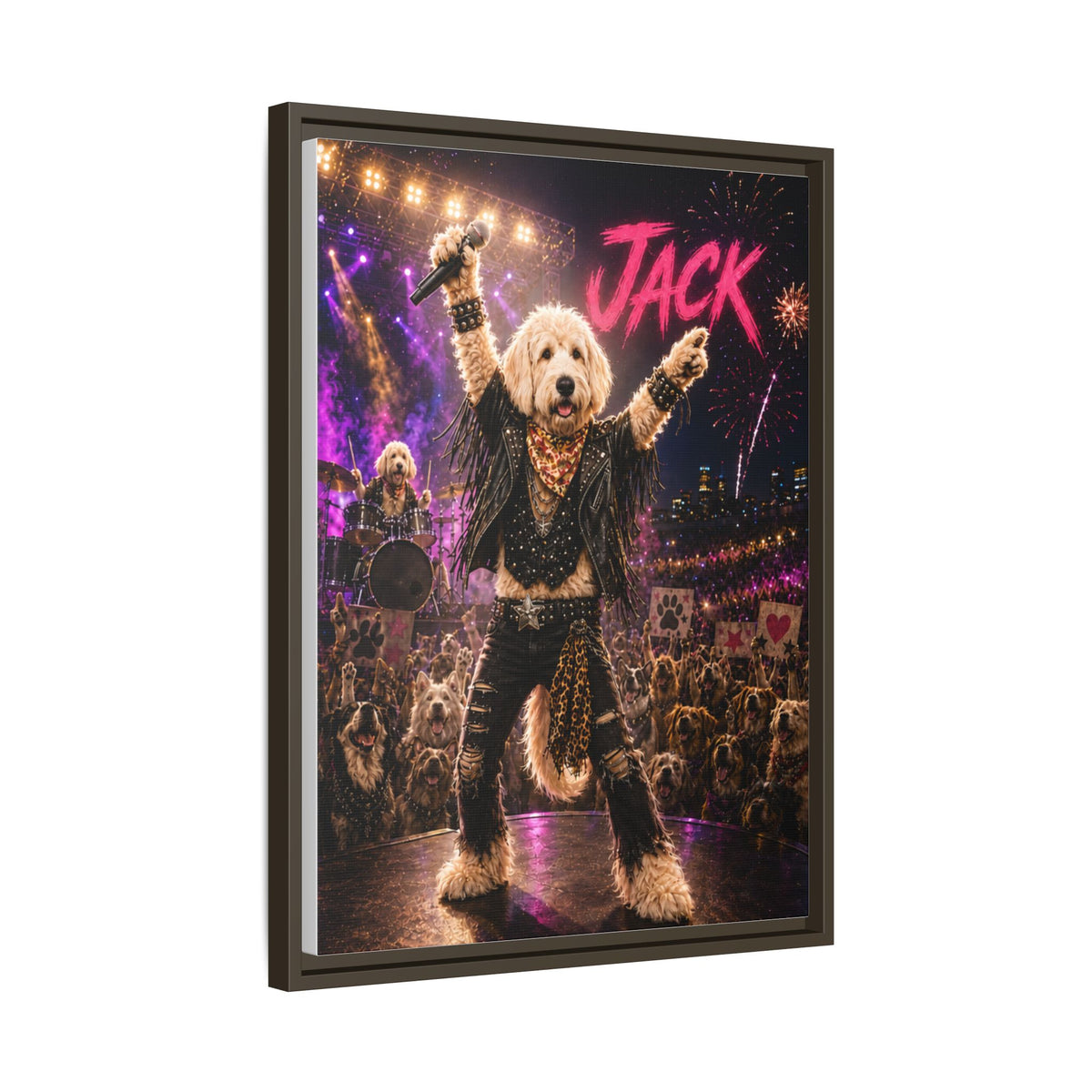 Rockstar Custom Pet Framed Canvas