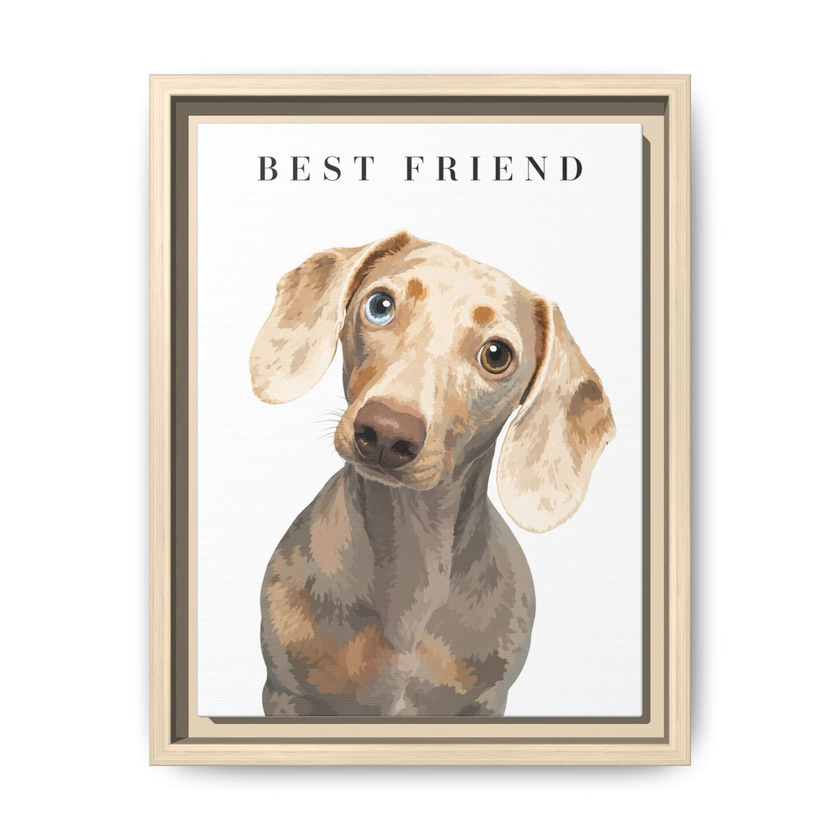 Modern Portrait Custom Pet Framed Canvas