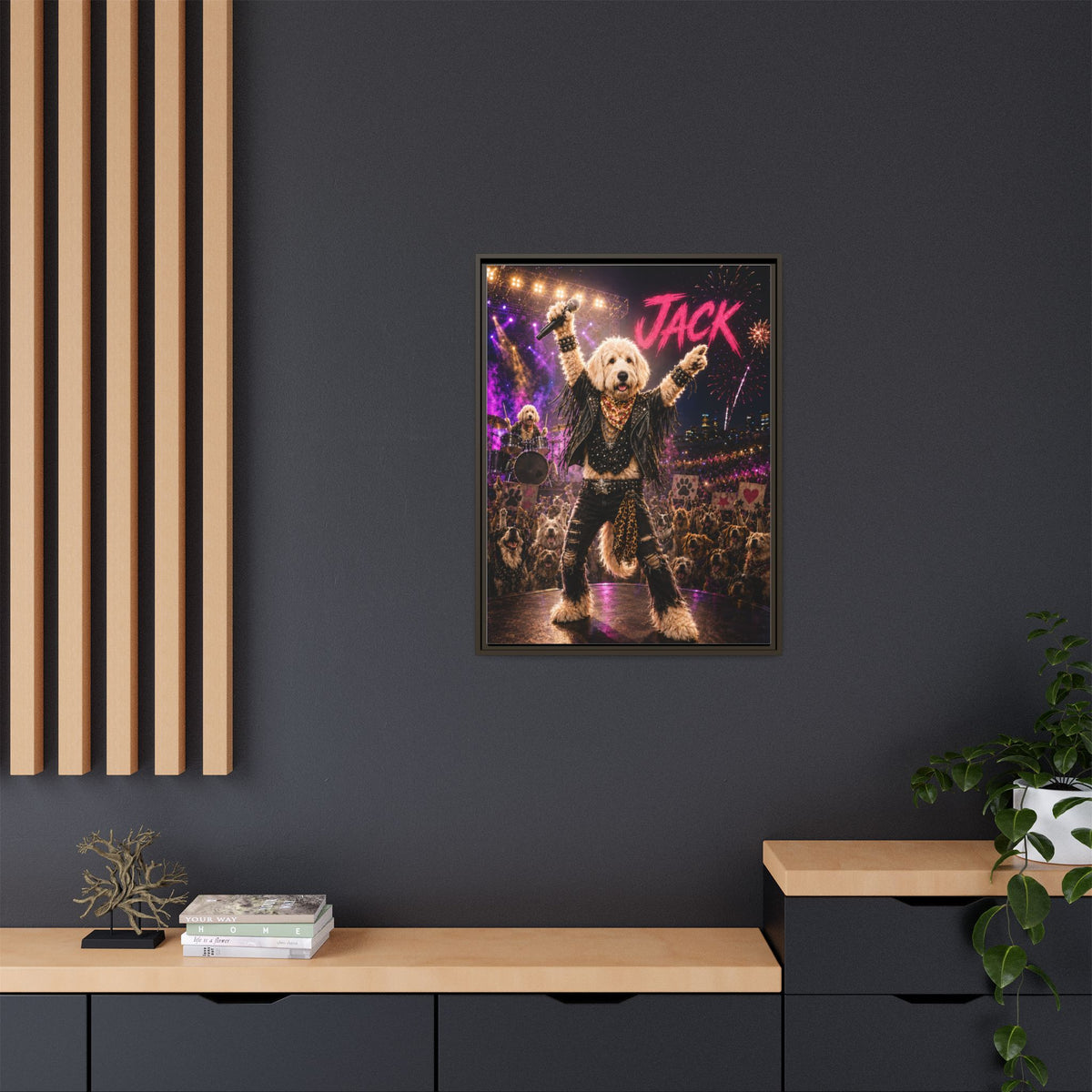 Rockstar Custom Pet Framed Canvas