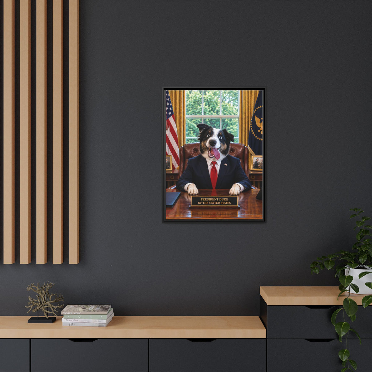 President Custom Pet Framed Canvas