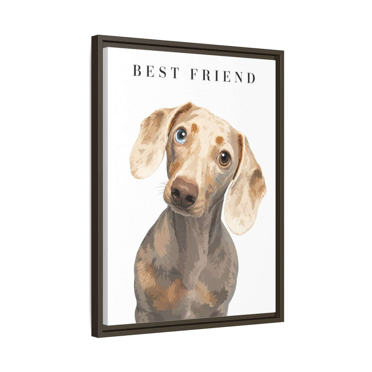 Modern Portrait Custom Pet Framed Canvas