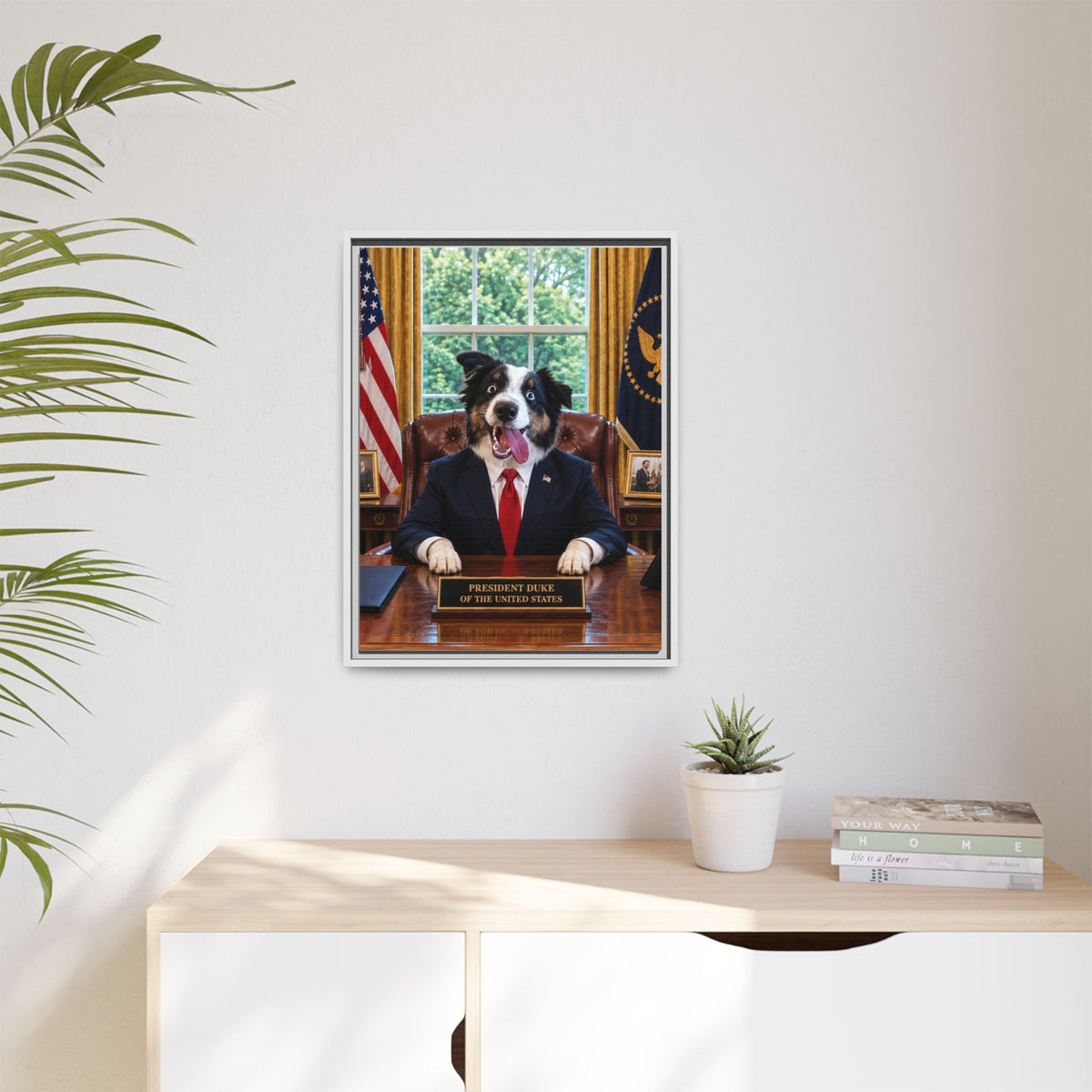 President Custom Pet Framed Canvas