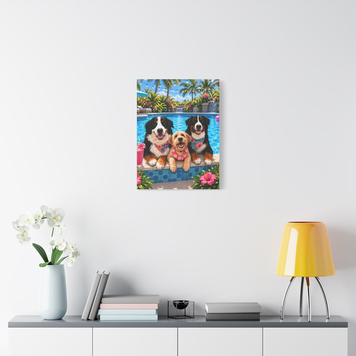 Pool Pawty Custom Pet Canvas