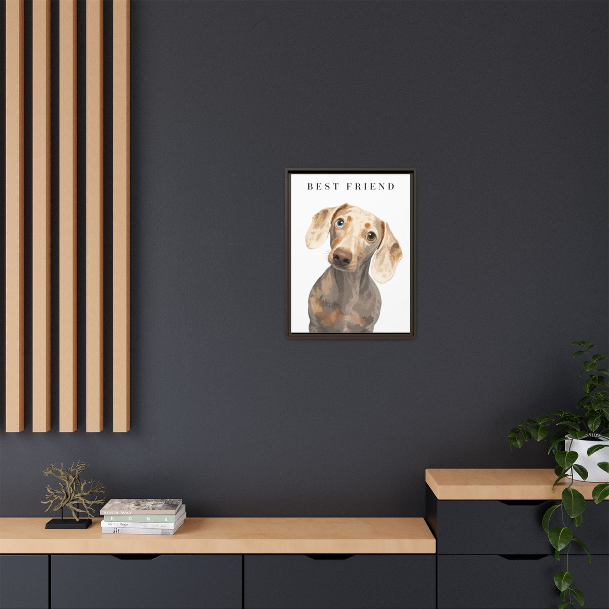 Modern Portrait Custom Pet Framed Canvas
