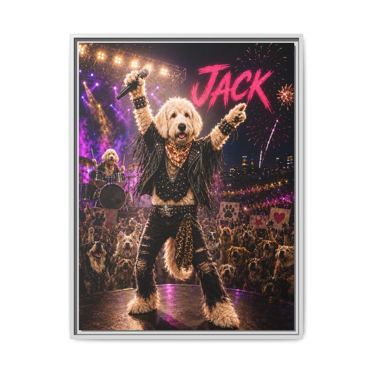 Rockstar Custom Pet Framed Canvas