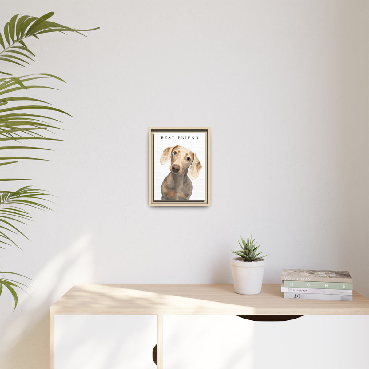 Modern Portrait Custom Pet Framed Canvas