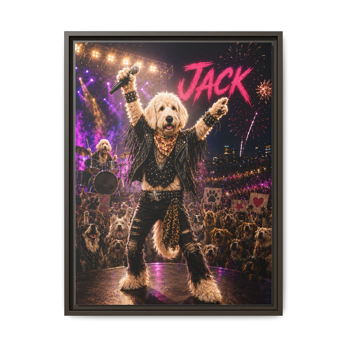 Rockstar Custom Pet Framed Canvas