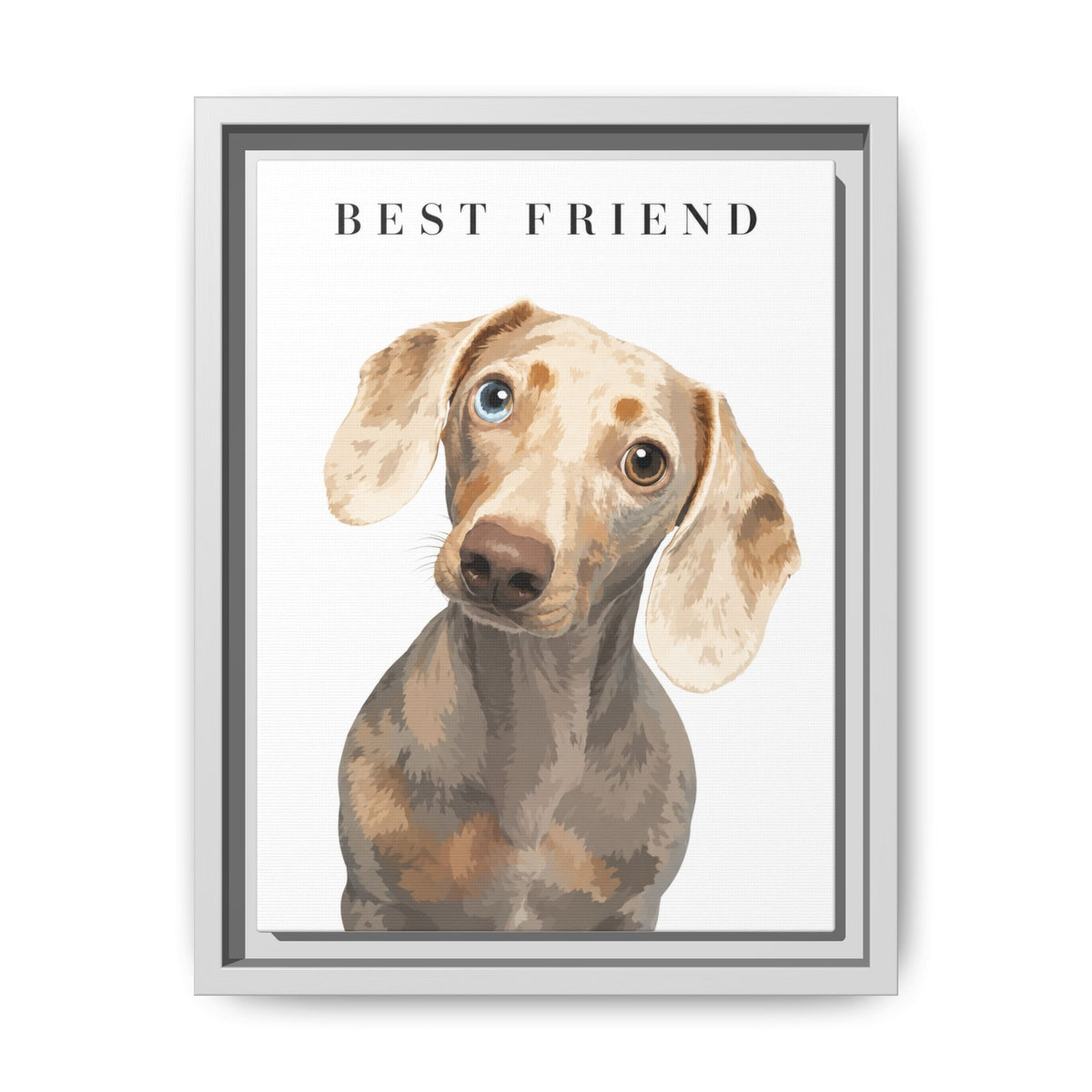 Modern Portrait Custom Pet Framed Canvas