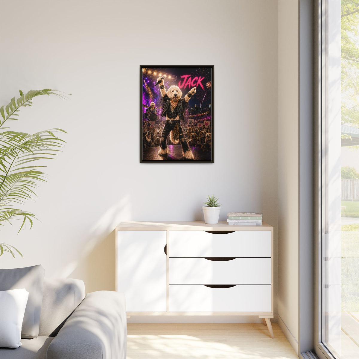 Rockstar Custom Pet Framed Canvas