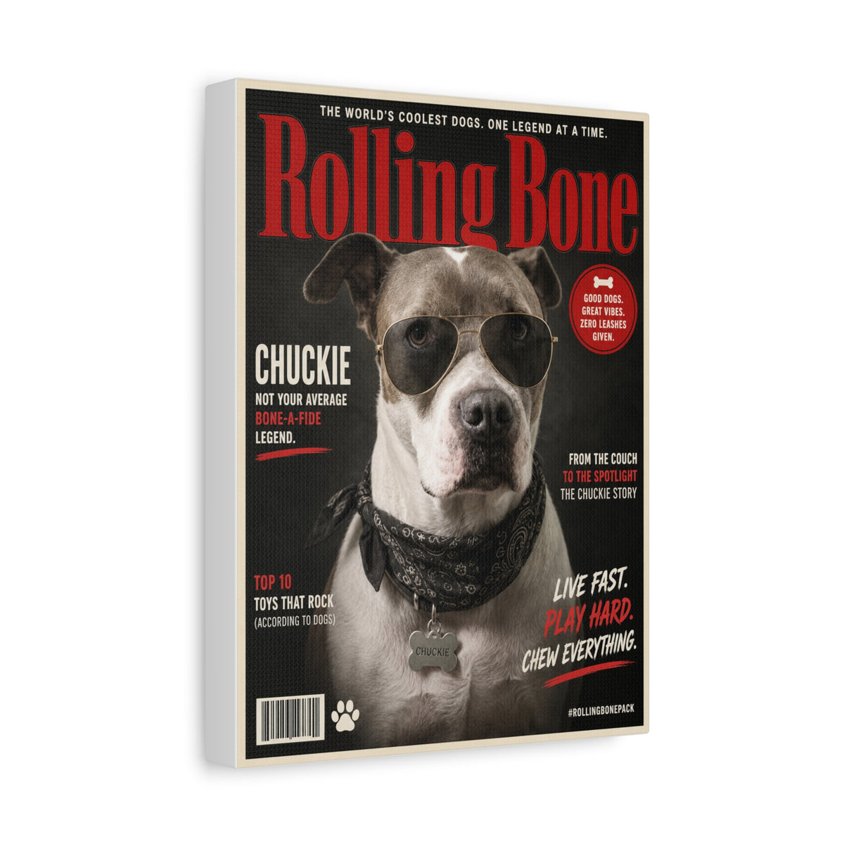 Rolling Bone Magazine Custom Pet Canvas
