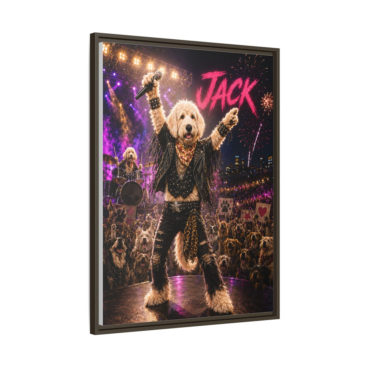 Rockstar Custom Pet Framed Canvas