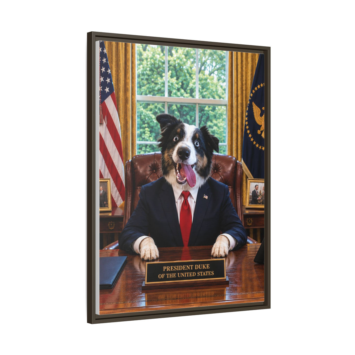 President Custom Pet Framed Canvas