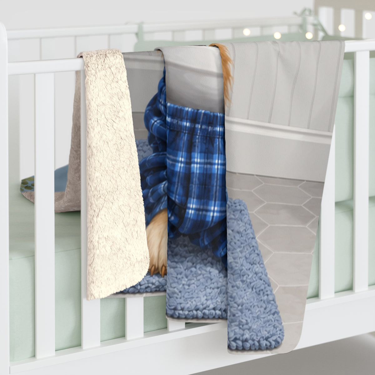 Sit & Scroll Custom Pet Sherpa Blanket