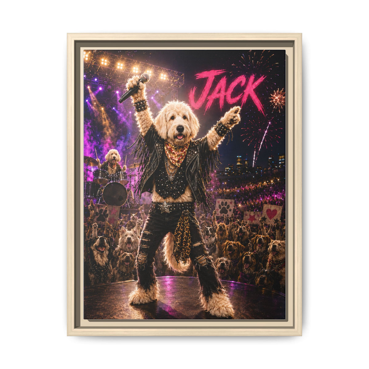 Rockstar Custom Pet Framed Canvas