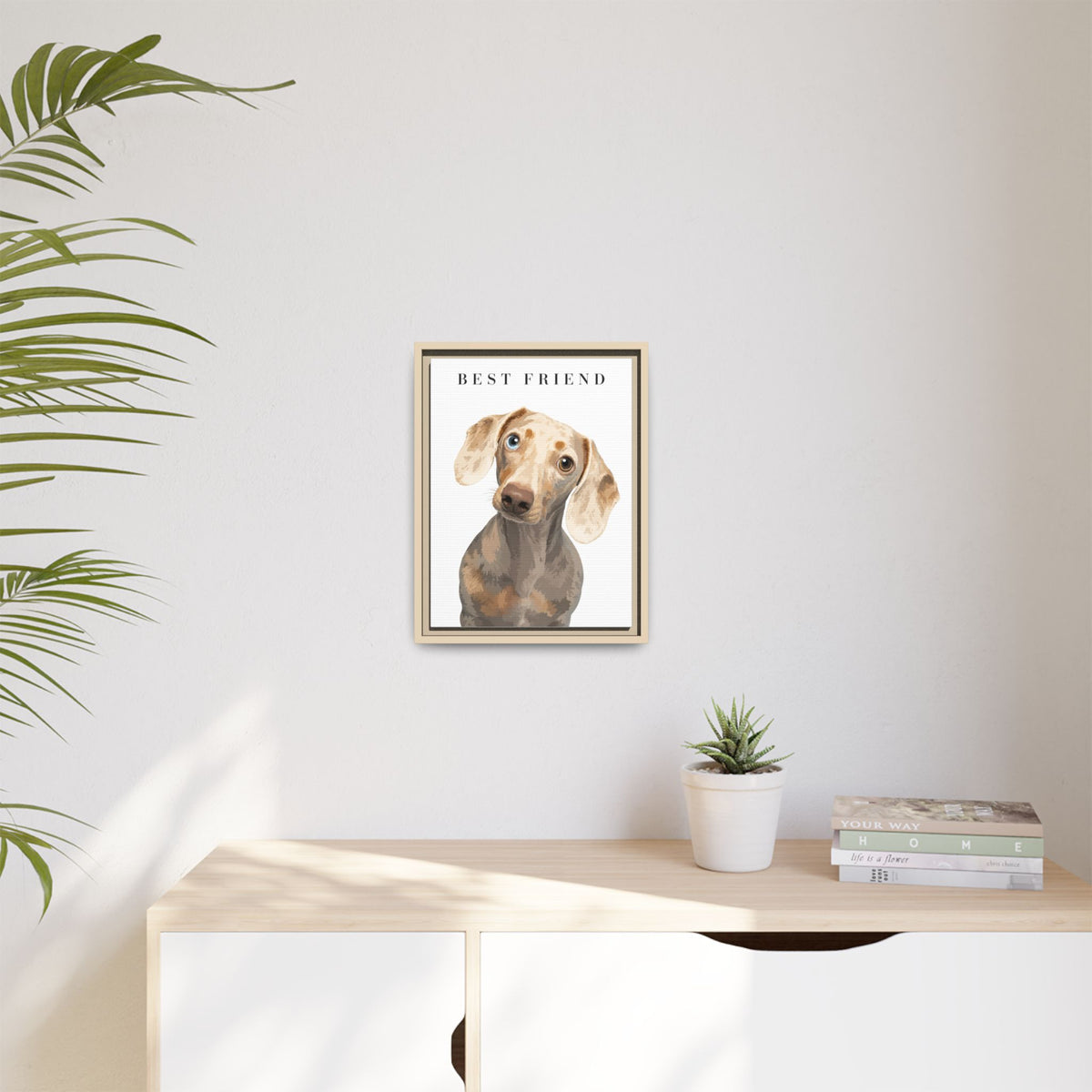 Modern Portrait Custom Pet Framed Canvas