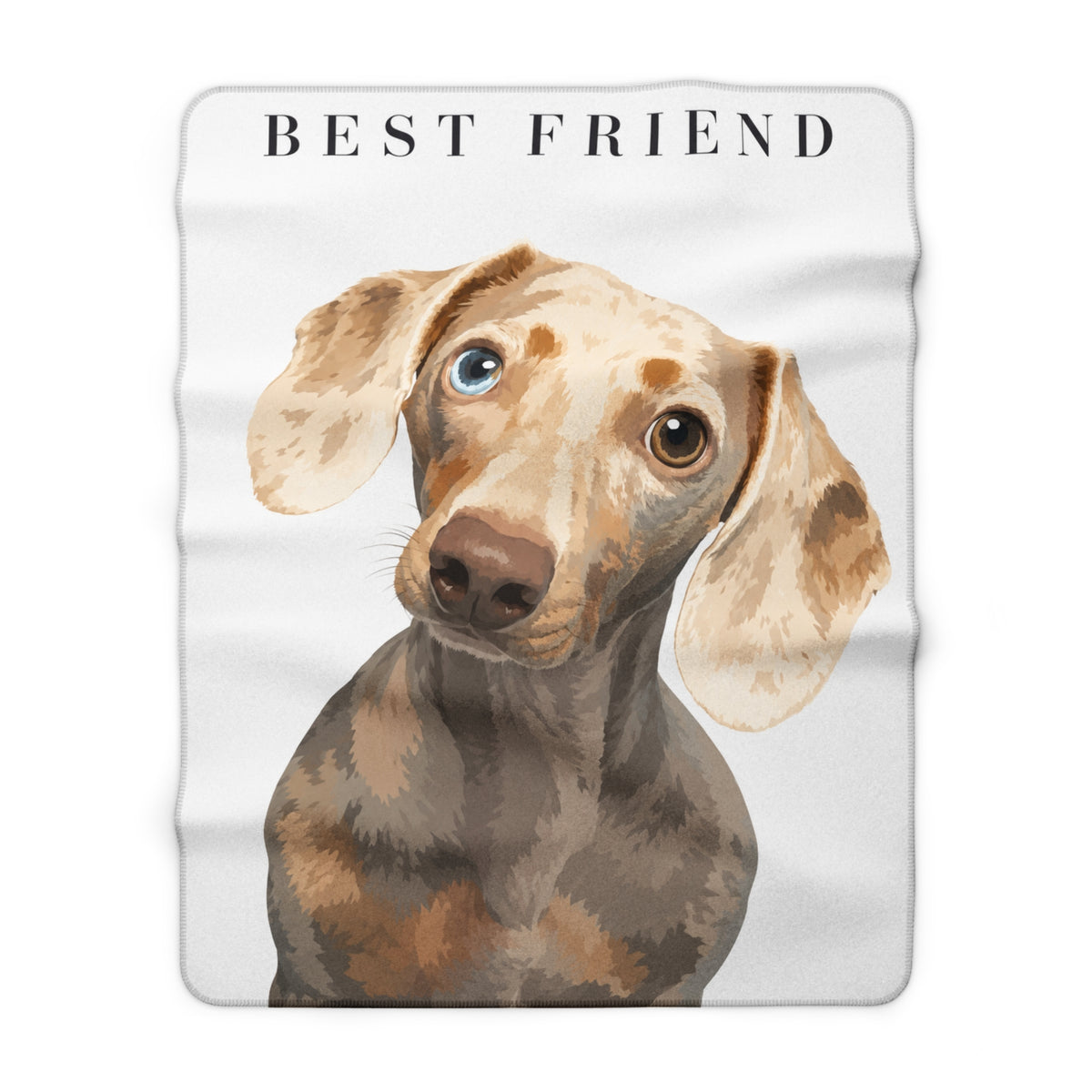 Modern Portrait Custom Pet Sherpa Blanket