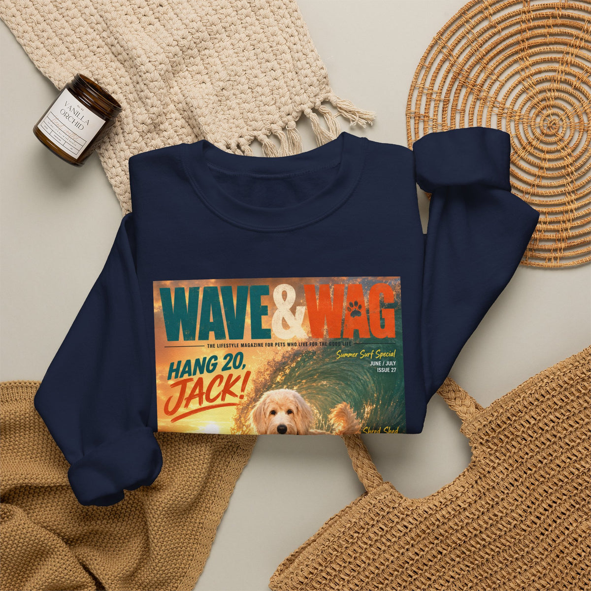 Wave & Wag Custom Pet Crewneck