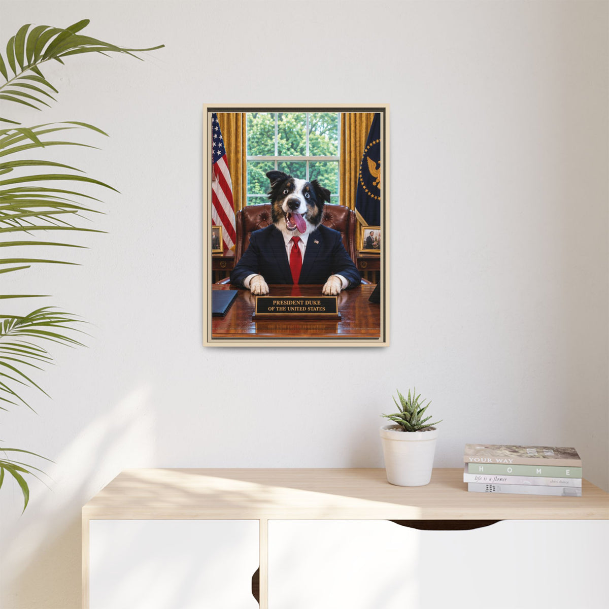 President Custom Pet Framed Canvas