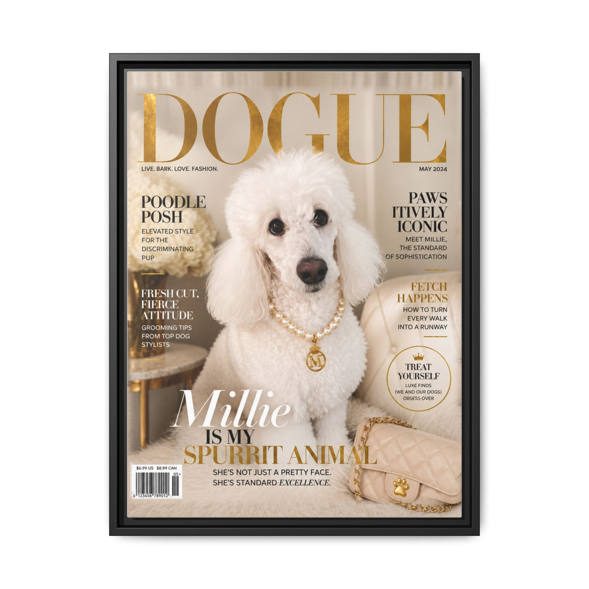 Dogue Custom Pet Framed Canvas