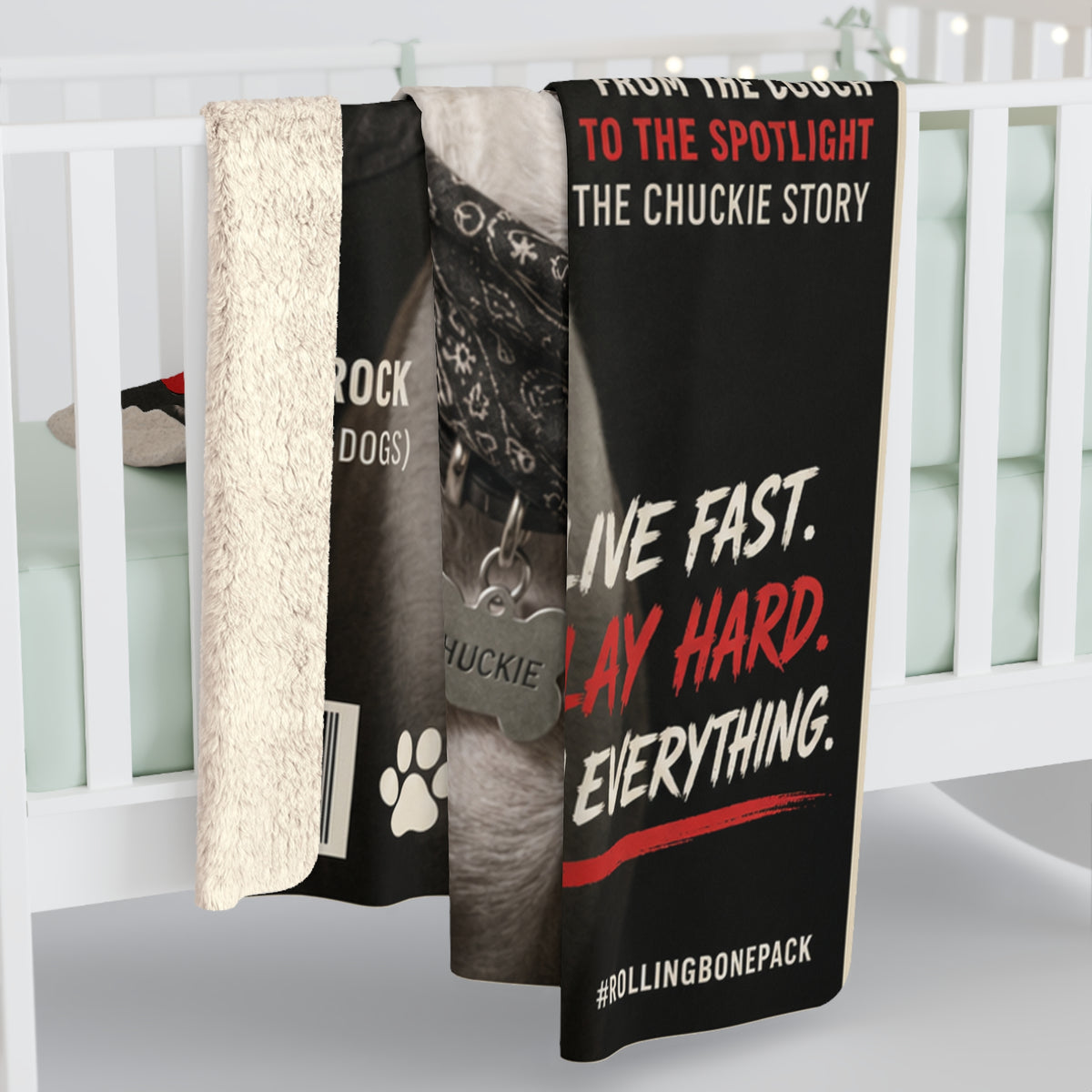 Rolling Bone Magazine Custom Pet Sherpa Blanket