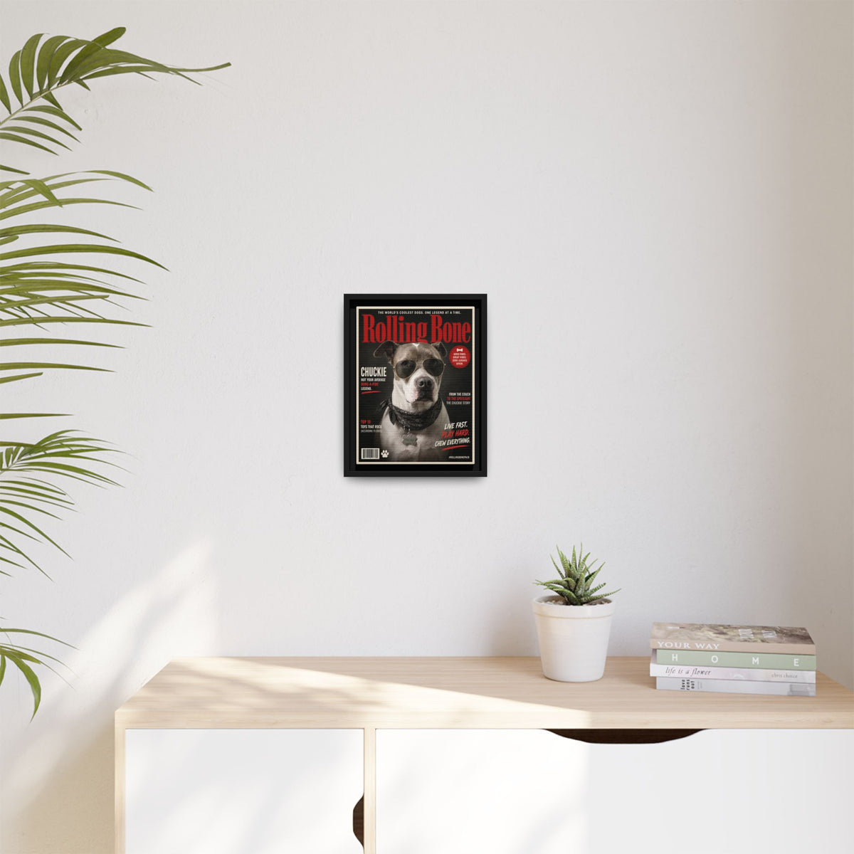 Rolling Bone Magazine Custom Pet Framed Canvas