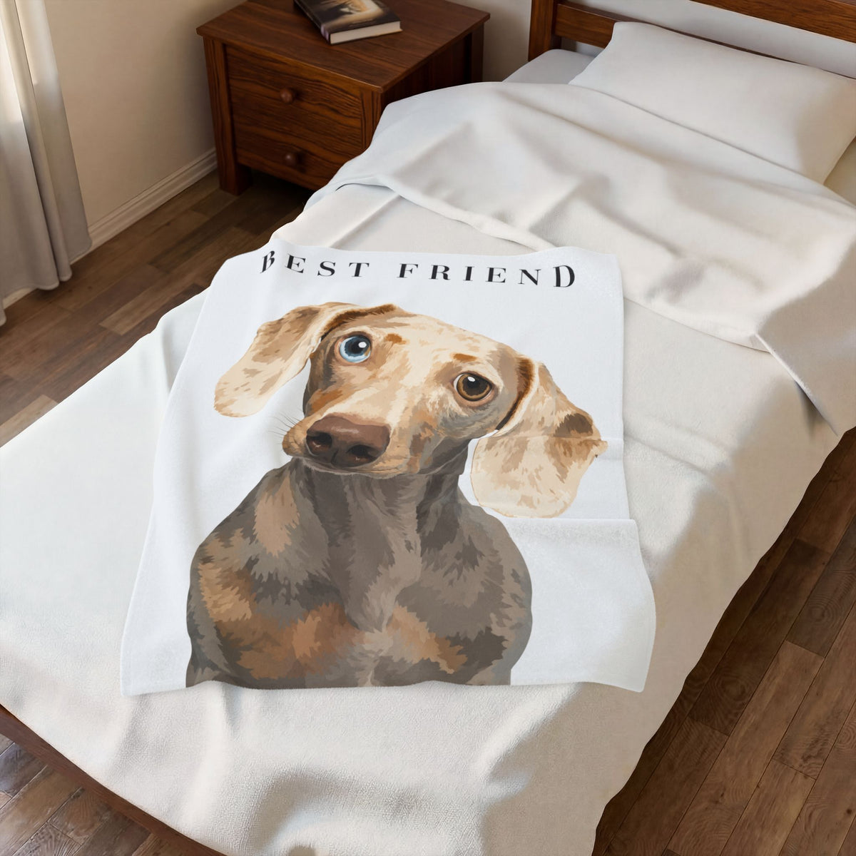 Modern Portrait Custom Pet Blanket