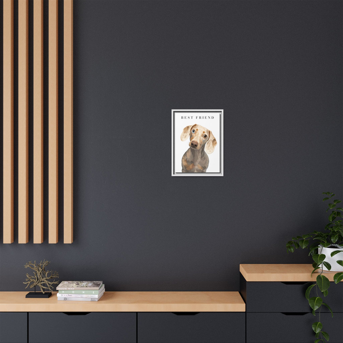 Modern Portrait Custom Pet Framed Canvas