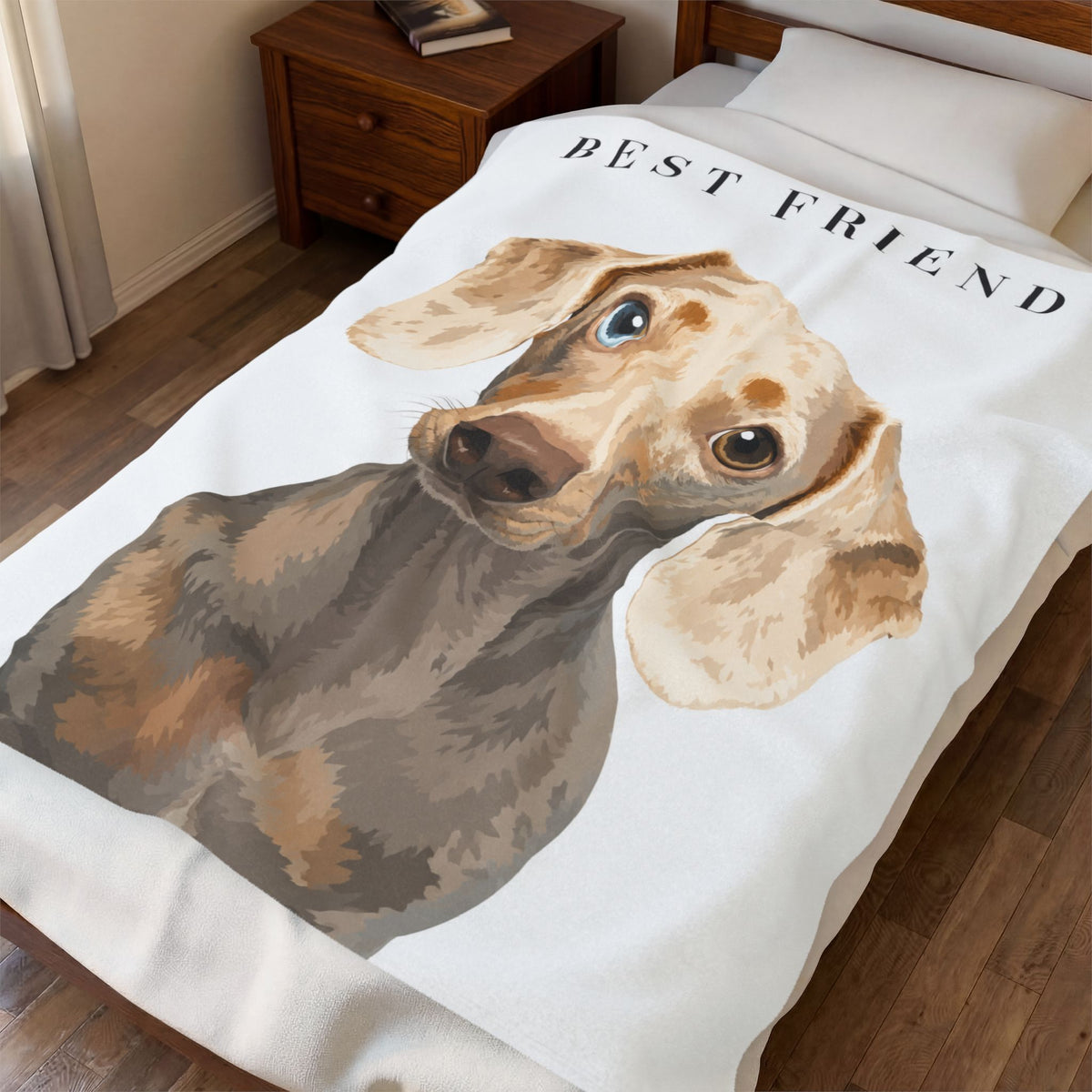 Modern Portrait Custom Pet Blanket