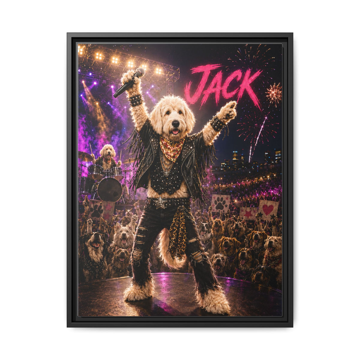 Rockstar Custom Pet Framed Canvas