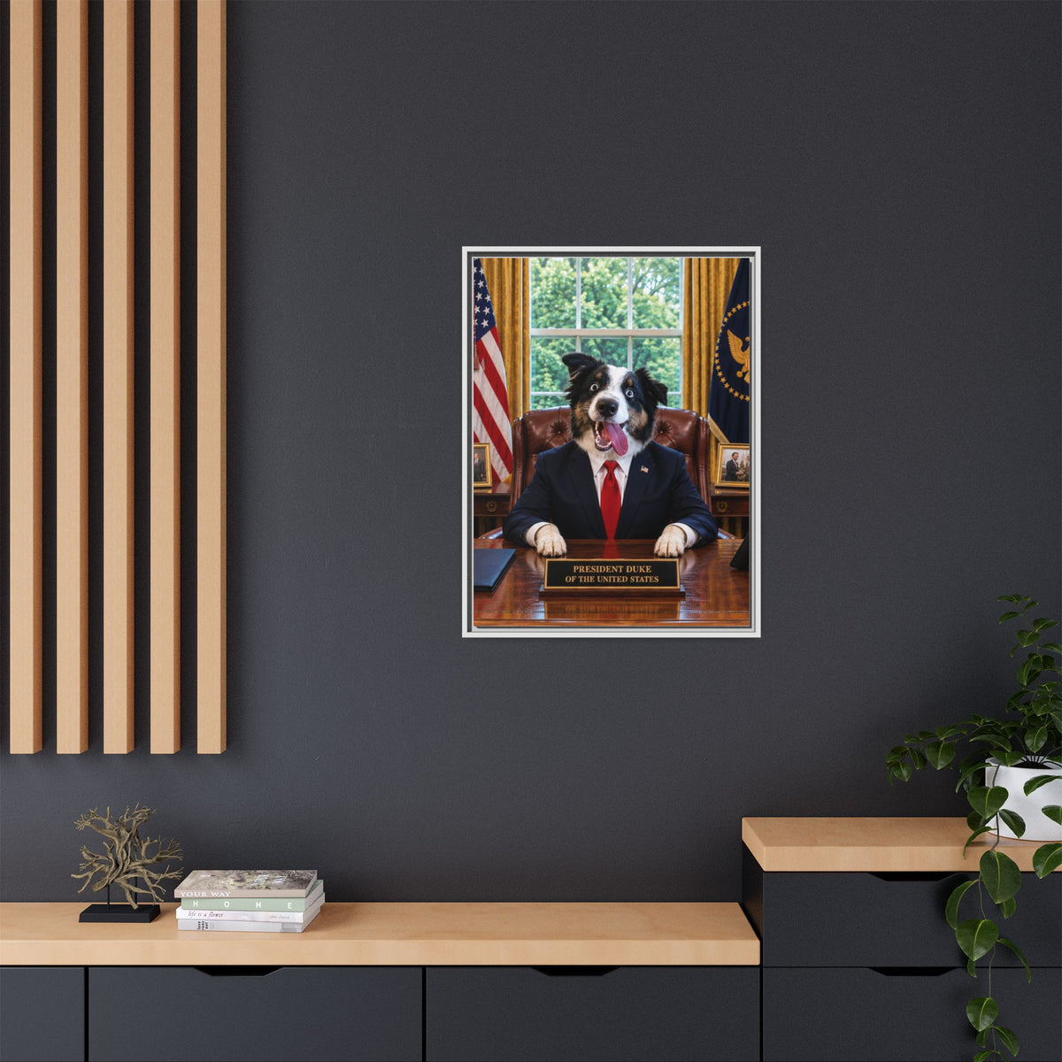 President Custom Pet Framed Canvas