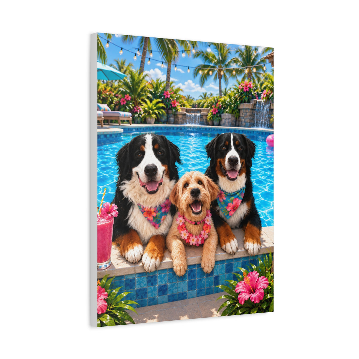 Pool Pawty Custom Pet Canvas