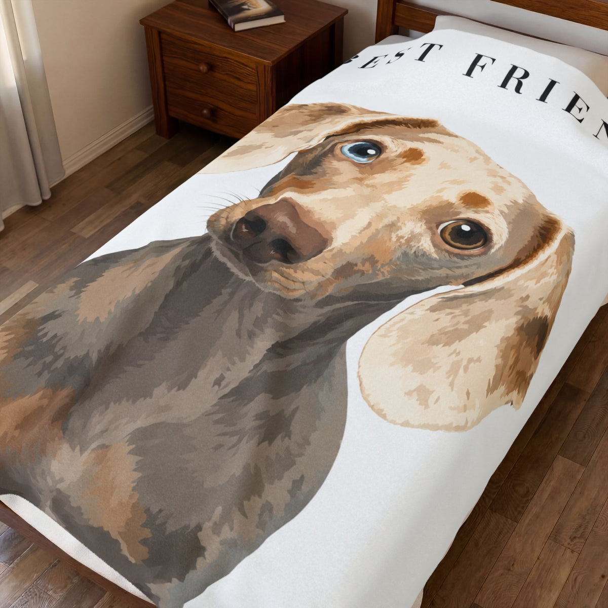 Modern Portrait Custom Pet Blanket