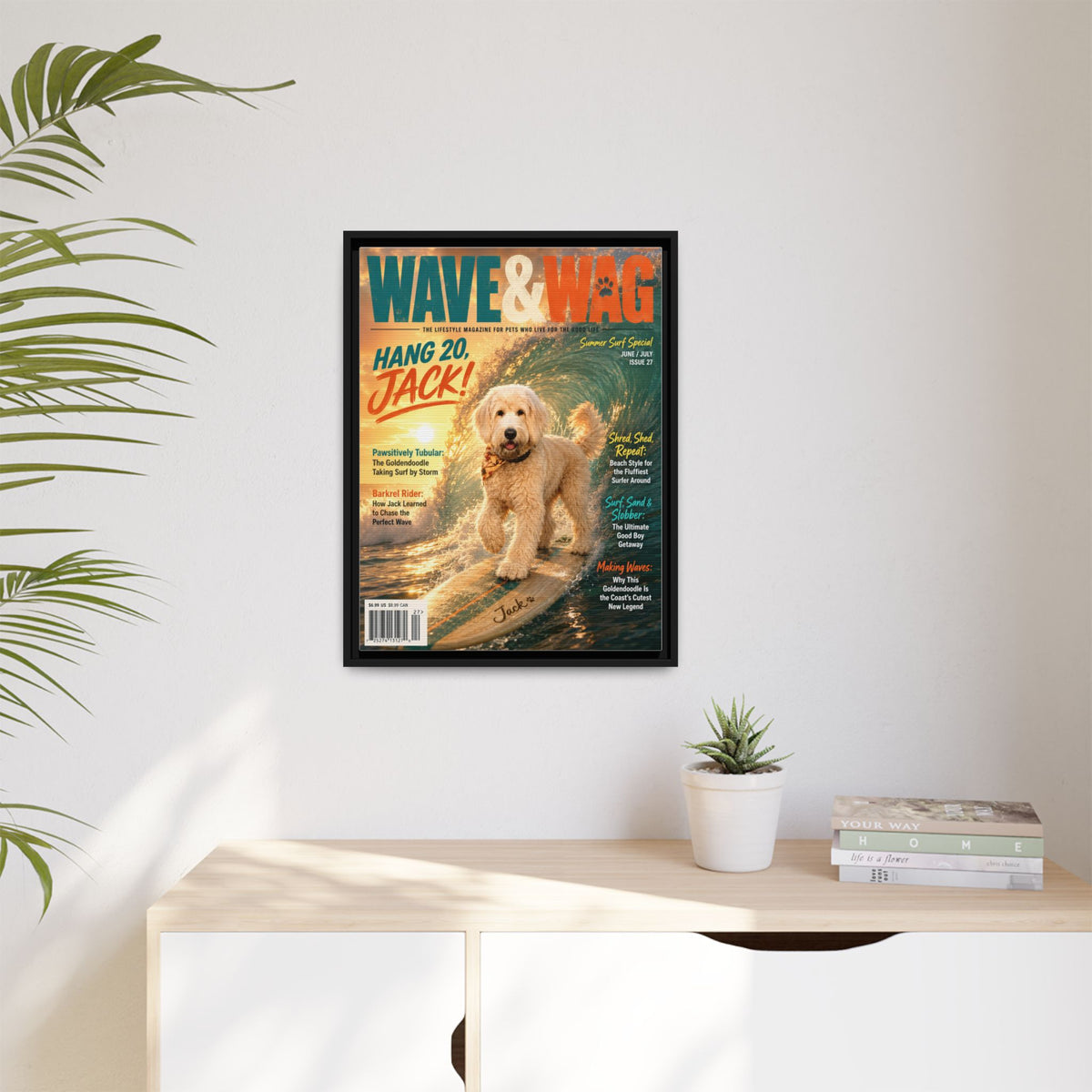 Wave & Wag Custom Pet Framed Canvas