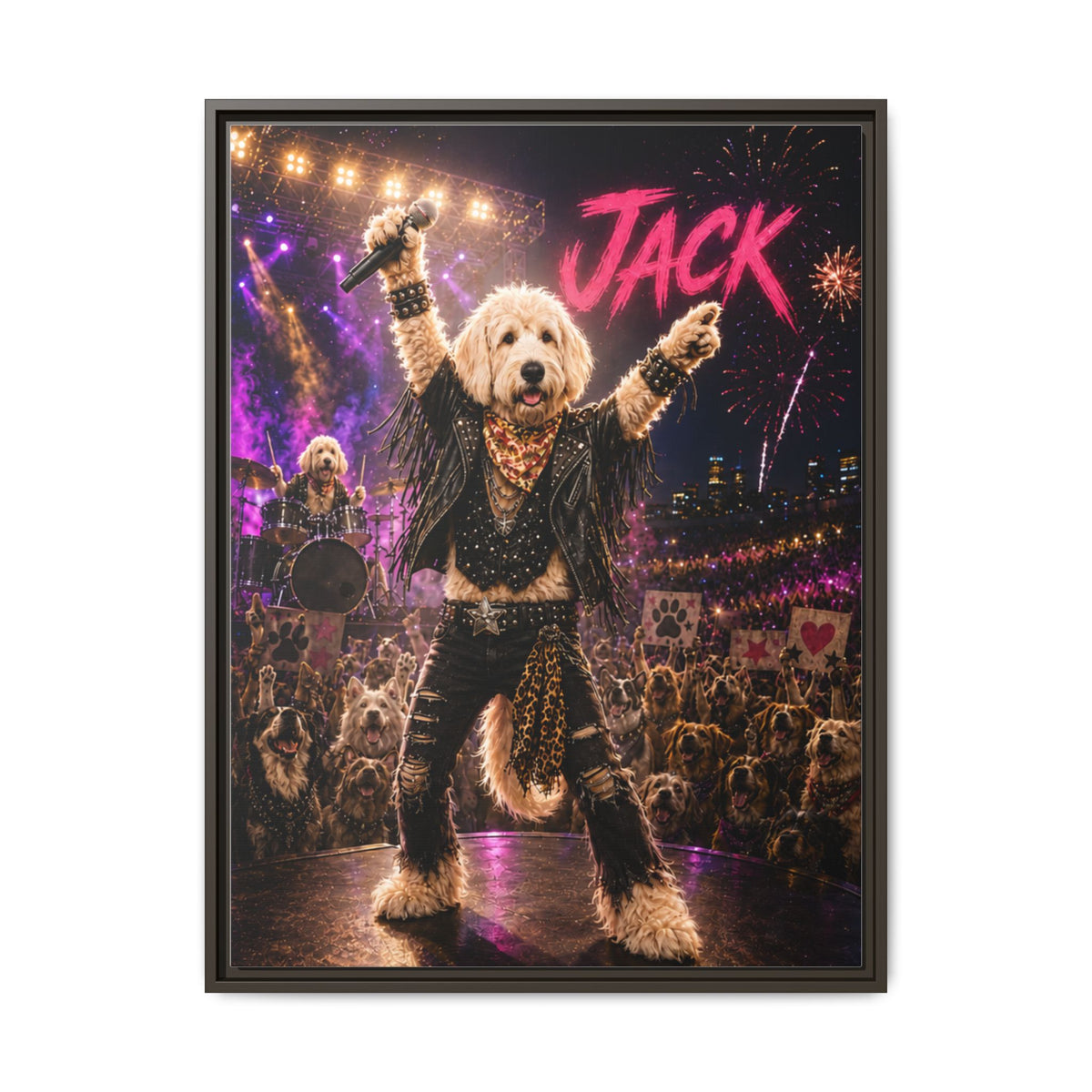 Rockstar Custom Pet Framed Canvas
