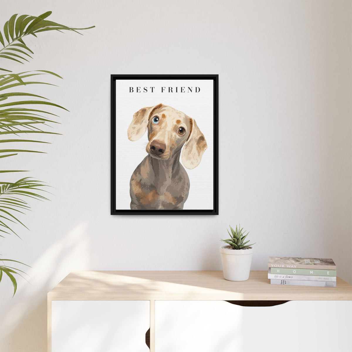 Modern Portrait Custom Pet Framed Canvas