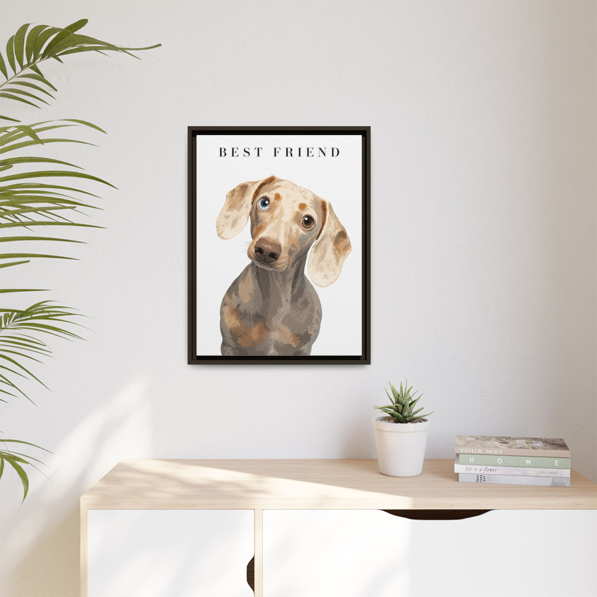 Modern Portrait Custom Pet Framed Canvas